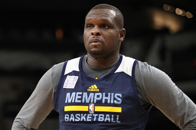 SAN ANTONIO, TX - APRIL 15: Zach Randolph #50 of the Memphis Grizzlies is seen during a team shoot around on April 15, 2017 at AT&T Center in San Antonio, Texas. NOTE TO USER: User expressly acknowledges and agrees that, by downloading and or using this photograph, User is consenting to the terms and conditions of the Getty Images License Agreement. Mandatory Copyright Notice: Copyright 2017 NBAE (Photo by Joe Murphy/NBAE via Getty Images)