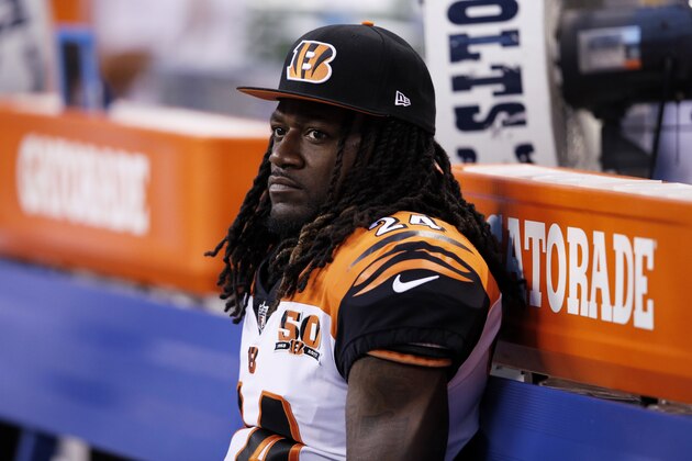 INDIANAPOLIS, IN - AUGUST 31: Adam Jones #24 of the Cincinnati Bengals looks on during a preseason game against the Indianapolis Colts at Lucas Oil Stadium on August 31, 2017 in Indianapolis, Indiana. (Photo by Joe Robbins/Getty Images)