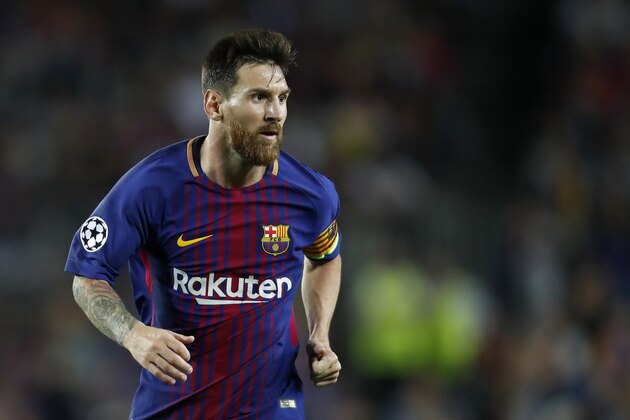 Lionel Messi of FC Barcelona during the UEFA Champions League group D match between FC Barcelona and Juventus FC  on September 12, 2017  at the Camp Nou stadium in Barcelona, Spain.(Photo by VI Images via Getty Images)