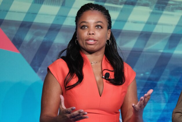 NEW YORK, NY - SEPTEMBER 29:  Co-host ESPN2's His & Hers Jemele Hill speaks at the Why Are We Still Talking About This? Women & Sport in 2016 panel at Liberty Theater during 2016 Advertising Week New York on September 29, 2016 in New York City.  (Photo by D Dipasupil/Getty Images for Advertising Week New York)
