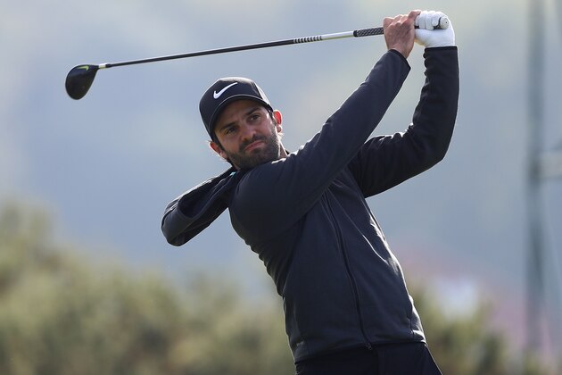 SPIJK, NETHERLANDS - SEPTEMBER 15:  Joel Stalter of France hits his tee shot on the 11th hole during day two of the KLM Open at The Dutch on September 15, 2017 in Spijk, Netherlands.  (Photo by Dean Mouhtaropoulos/Getty Images)