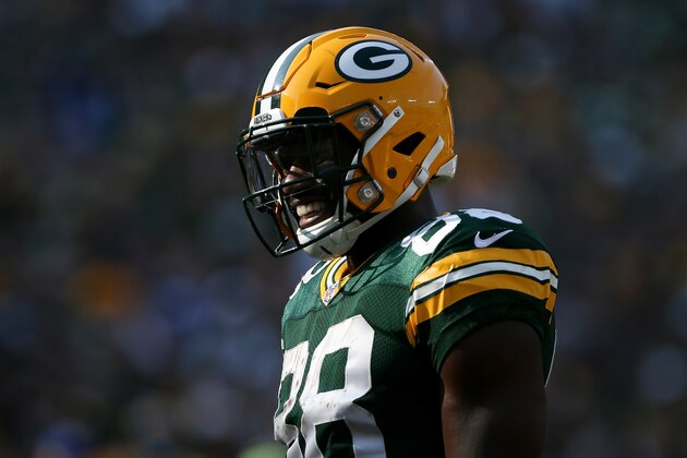 GREEN BAY, WI - SEPTEMBER 10:  Ty Montgomery #88 of the Green Bay Packers stands on the field during a timeout in the first quarter against the Seattle Seahawks at Lambeau Field on September 10, 2017 in Green Bay, Wisconsin.  (Photo by Dylan Buell/Getty Images)