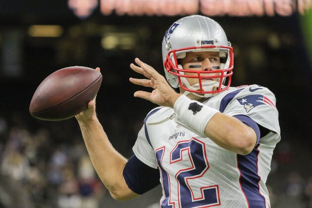 Sep 17, 2017; New Orleans, LA, USA; New England Patriots quarterback Tom Brady (12) before a game against the New Orleans Saints at the Mercedes-Benz Superdome. Mandatory Credit: Derick E. Hingle-USA TODAY Sports