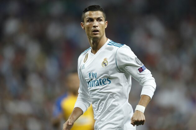 Cristiano Ronaldo of Real Madrid during the UEFA Champions League group H match between Real Madrid and APOEL FC on September 13, 2017 at the Santiago Bernabeu stadium in Madrid, Spain.(Photo by VI Images via Getty Images)