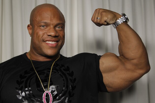 2012 Mr. Olympia, Phil Heath, poses for a portrait Wednesday, September 18, 2013, in Los Angeles. Heath's quest for the Olympia title is the focal point of director, Vlad Yudin's bodybuilding documentary,