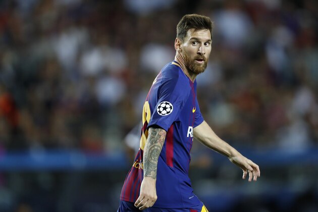 Lionel Messi of FC Barcelona during the UEFA Champions League group D match between FC Barcelona and Juventus FC  on September 12, 2017  at the Camp Nou stadium in Barcelona, Spain.(Photo by VI Images via Getty Images)