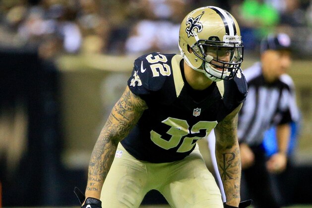 Nov 8, 2015; New Orleans, LA, USA; New Orleans Saints strong safety Kenny Vaccaro (32) against the Tennessee Titans during the second half of a game at the Mercedes-Benz Superdome. The Titans defeated the Saints 34-28 in overtime. Mandatory Credit: Derick E. Hingle-USA TODAY Sports