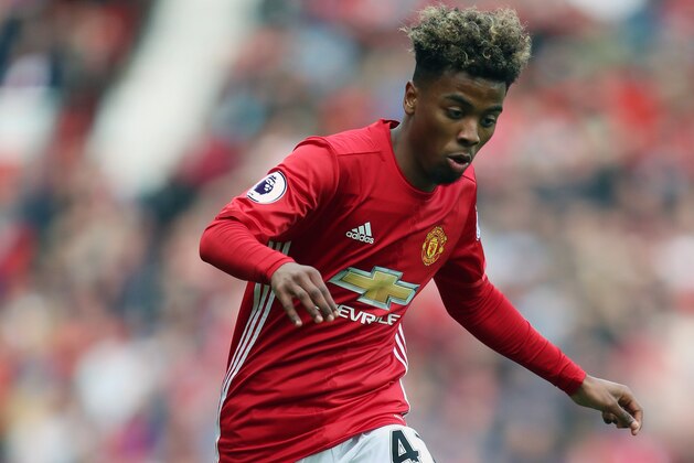 MANCHESTER, ENGLAND - MAY 21: Angel Gomes of Manchester United during the Premier League match between Manchester United and Crystal Palace at Old Trafford on May 21, 2017 in Manchester, England. (Photo by James Baylis - AMA/Getty Images)