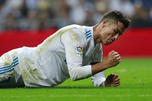 MADRID, SPAIN - SEPTEMBER 20:  Cristiano Ronaldo of Real Madrid CF reacts as he fail to score during the La Liga match between Real Madrid CF and Real Betis Balompie at Estadio Santiago Bernabeu on September 20, 2017 in Madrid, Spain.  (Photo by Gonzalo Arroyo Moreno/Getty Images)