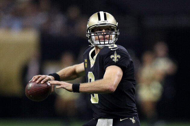 NEW ORLEANS, LA - SEPTEMBER 17: Drew Brees #9 of the New Orleans Saints throws a pass against the New England Patriots at the Mercedes-Benz Superdome on September 17, 2017 in New Orleans, Louisiana. (Photo by Chris Graythen/Getty Images) NEW ORLEANS, LA - SEPTEMBER 17: Drew Brees #9 of the New Orleans Saints throws a pass against the New England Patriots at the Mercedes-Benz Superdome on September 17, 2017 in New Orleans, Louisiana. (Photo by Chris Graythen/Getty Images)