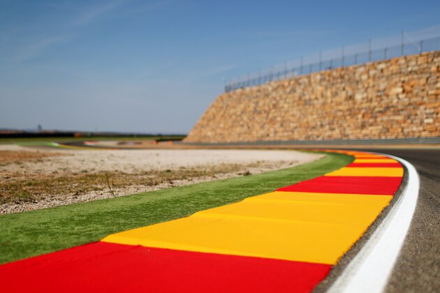 ALCANIZ, SPAIN - SEPTEMBER 21:  A general view of the iconic stone wall at turn 13 during previews for the MotoGP of Aragon at Motorland Aragon Circuit on September 21, 2017 in Alcaniz, Spain.  (Photo by Dan Istitene/Getty Images)