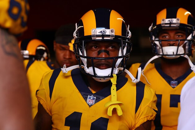 SANTA CLARA, CA - SEPTEMBER 21:  Tavon Austin #11 of the Los Angeles Rams waits in the tunnel prior to their NFL game against the San Francisco 49ers at Levi's Stadium on September 21, 2017 in Santa Clara, California.  (Photo by Ezra Shaw/Getty Images)
