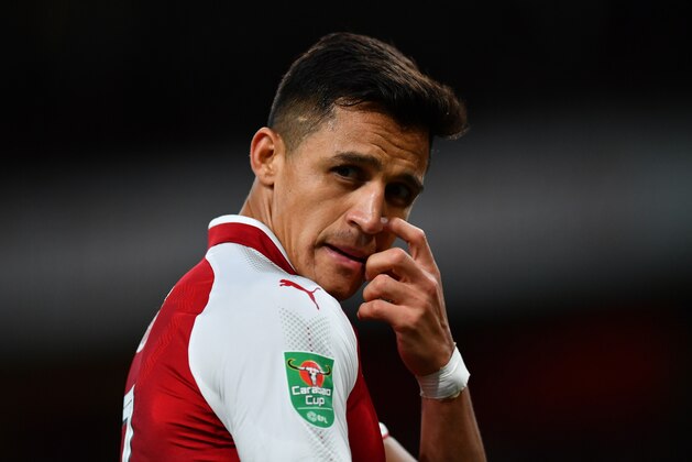 LONDON, ENGLAND - SEPTEMBER 20: Alexis Sanchez of Arsenal looks on during the Carabao Cup Third Round match between Arsenal and Doncaster Rovers at Emirates Stadium on September 20, 2017 in London, England. (Photo by Dan Mullan/Getty Images) LONDON, ENGLAND - SEPTEMBER 20: Alexis Sanchez of Arsenal looks on during the Carabao Cup Third Round match between Arsenal and Doncaster Rovers at Emirates Stadium on September 20, 2017 in London, England. (Photo by Dan Mullan/Getty Images)