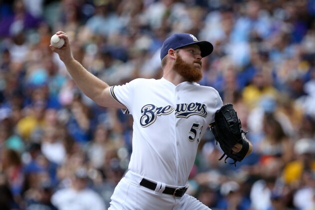 MILWAUKEE, WI - SEPTEMBER 17:  Brandon Woodruff #53 of the Milwaukee Brewers pitches in the third inning against the Miami Marlins at Miller Park on September 17, 2017 in Milwaukee, Wisconsin.  (Photo by Dylan Buell/Getty Images)