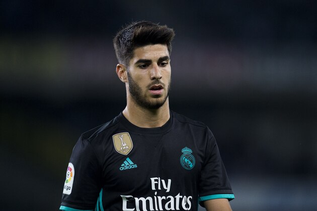 SAN SEBASTIAN, SPAIN - SEPTEMBER 17:  Marco Asensio of Real Madrid reacts during the La Liga match between Real Sociedad de Futbol and Real Madrid at Estadio Anoeta on September 17, 2017 in San Sebastian, Spain .  (Photo by Juan Manuel Serrano Arce/Getty Images)
