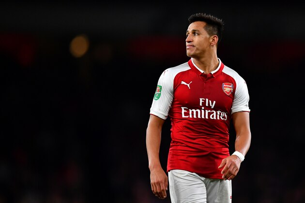 LONDON, ENGLAND - SEPTEMBER 20:  Alexis Sanchez of Arsenal looks on during the Carabao Cup Third Round match between Arsenal and Doncaster Rovers at Emirates Stadium on September 20, 2017 in London, England. (Photo by Dan Mullan/Getty Images)
