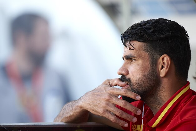 MURCIA, SPAIN - JUNE 07:  Diego Costa looks on prior the international friendly match between Spain and Colombia at Nueva Condomina stadium on June 7, 2017 in Murcia, Spain.  (Photo by fotopress/Getty Images)