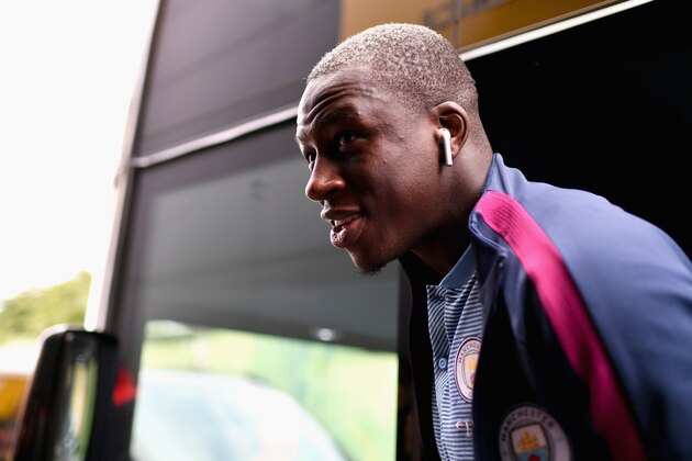 WATFORD, ENGLAND - SEPTEMBER 16: Benjamin Mendy of Manchester City arrives at the stadium prior to the Premier League match between Watford and Manchester City at Vicarage Road on September 16, 2017 in Watford, England.  (Photo by Dan Mullan/Getty Images)