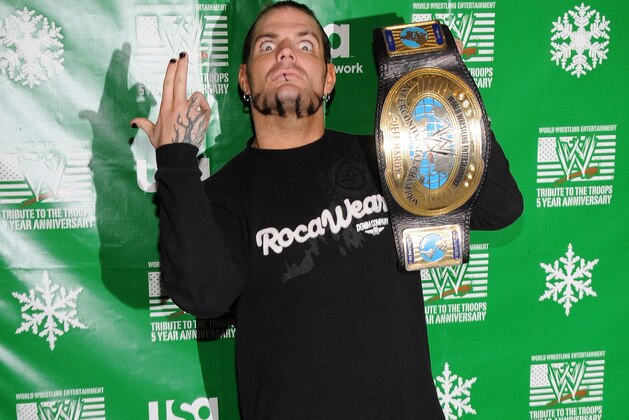 NEW YORK - DECEMBER 18:  Wrestler Jeff Hardy attends the WWE and USA Network help U.S Marine Corp Toys for Tots Foundation event at the NBC Experience store on December 18, 2007 in New York City.  (Photo by Bryan Bedder/Getty Images)