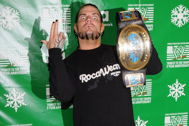 NEW YORK - DECEMBER 18:  Wrestler Jeff Hardy attends the WWE and USA Network help U.S Marine Corp Toys for Tots Foundation event at the NBC Experience store on December 18, 2007 in New York City.  (Photo by Bryan Bedder/Getty Images)