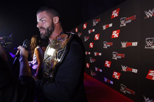 NXT Superstar Bobby Roode is seen at the WWE 2K18 SummerSlam Kickoff Event on Friday, Aug. 18, 2017, in New York. (Photo by Adam Hunger/Invision for 2K Games/AP Images)