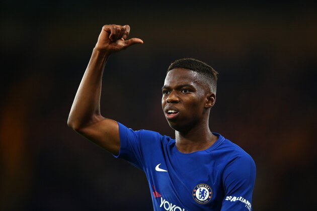LONDON, ENGLAND - SEPTEMBER 20: Charly Musonda of Chelsea during the Carabao Cup Third Round match between Chelsea and Nottingham Forest at Stamford Bridge on September 20, 2017 in London, England. (Photo by Catherine Ivill - AMA/Getty Images)