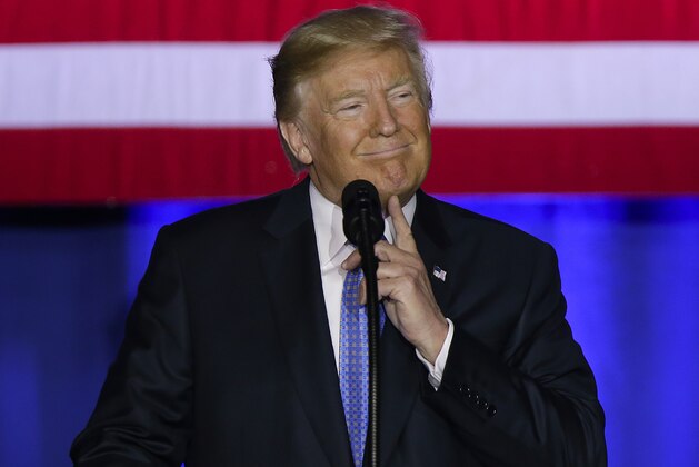 In this Wednesday, Sept. 27, 2017, photo, U.S. President Donald Trump speaks in Indianapolis. How do you pay for the president's proposed $5.8 trillion tax cut? For Trump and Republican congressional leaders, that is the mostly unanswered $5,800,000,000,000 question. (AP Photo/Michael Conroy)