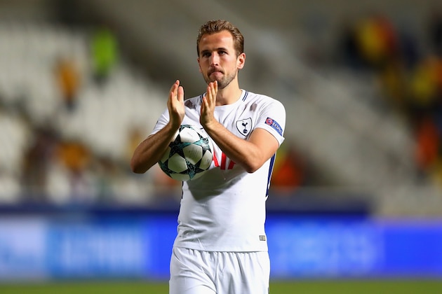 NICOSIA, CYPRUS - SEPTEMBER 26:  Harry Kane of Tottenham Hotspur celebrates victory with the match ball after the UEFA Champions League Group H match between Apoel Nicosia and Tottenham Hotspur at GSP Stadium on September 26, 2017 in Nicosia, Cyprus.  (Photo by Clive Rose/Getty Images)