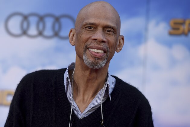 Kareem Abdul-Jabbar arrives at the Los Angeles premiere of