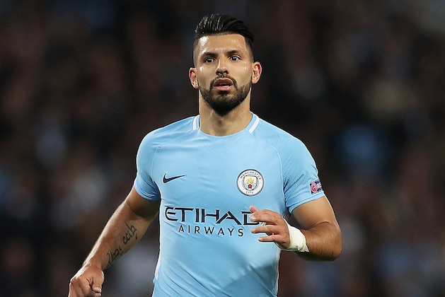 MANCHESTER, ENGLAND - SEPTEMBER 26:  Sergio Aguero of Manchester City in action during the UEFA Champions League group F match between Manchester City and Shakhtar Donetsk at Etihad Stadium on September 26, 2017 in Manchester, United Kingdom.  (Photo by Matthew Lewis/Getty Images)