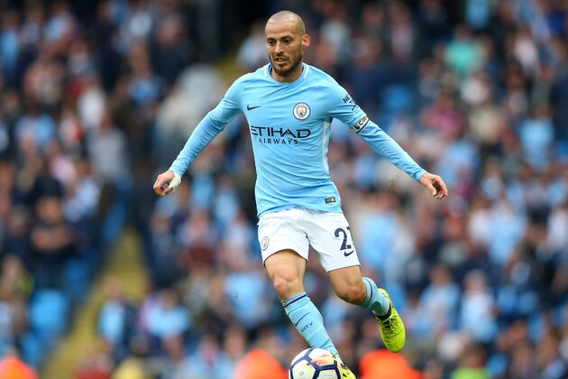 MANCHESTER, ENGLAND - SEPTEMBER 23:  David Silva of Manchester City during the Premier League match between Manchester City and Crystal Palace at Etihad Stadium on September 23, 2017 in Manchester, England.  (Photo by Alex Livesey/Getty Images)