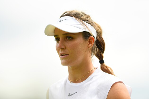 LONDON, ENGLAND - JULY 03:  Laura Robson of Great Britain looks on during the Ladies Singles first round match against Beatriz Haddad Maia of Brazil on day one of the Wimbledon Lawn Tennis Championships at the All England Lawn Tennis and Croquet Club on July 3, 2017 in London, England.  (Photo by Shaun Botterill/Getty Images)