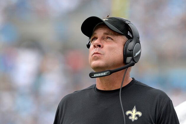 CHARLOTTE, NC - SEPTEMBER 24:  Head coach Sean Payton of the New Orleans Saints during their game against the Carolina Panthers at Bank of America Stadium on September 24, 2017 in Charlotte, North Carolina.  (Photo by Grant Halverson/Getty Images)