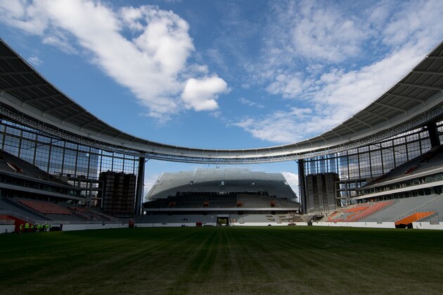 EKATERINBURG, RUSSIA - AUGUST 19:  A general view of the constraction site of the Ekaterinburg Arena on August 19, 2017 in Ekaterinburg, Russia.  (Photo by Lars Baron/Getty Images)