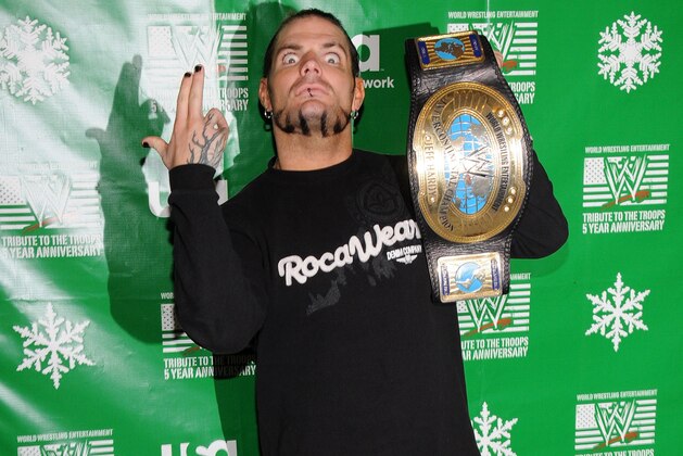 NEW YORK - DECEMBER 18:  Wrestler Jeff Hardy attends the WWE and USA Network help U.S Marine Corp Toys for Tots Foundation event at the NBC Experience store on December 18, 2007 in New York City.  (Photo by Bryan Bedder/Getty Images)