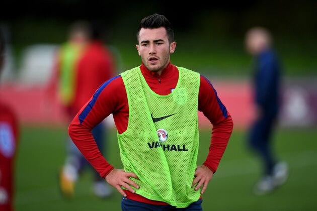 BURTON-UPON-TRENT, ENGLAND - OCTOBER 04:  Jack Harrison of England looks on during a England U21 Training Session at St Georges Park on October 4, 2017 in Burton-upon-Trent, England.  (Photo by Gareth Copley/Getty Images)