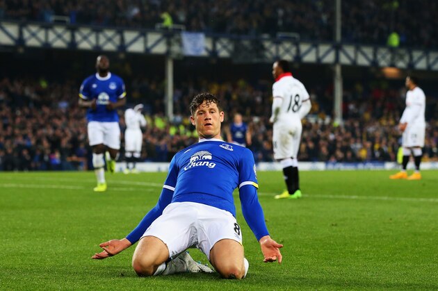 LIVERPOOL, ENGLAND - MAY 12: Ross Barkley of Everton celebrates scoring his sides first goal during the Premier League match between Everton and Watford at Goodison Park on May 12, 2017 in Liverpool, England. (Photo by Alex Livesey/Getty Images) LIVERPOOL, ENGLAND - MAY 12: Ross Barkley of Everton celebrates scoring his sides first goal during the Premier League match between Everton and Watford at Goodison Park on May 12, 2017 in Liverpool, England. (Photo by Alex Livesey/Getty Images)