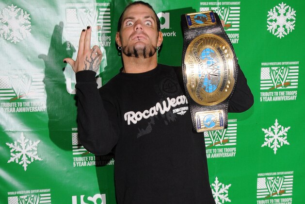 NEW YORK - DECEMBER 18:  Wrestler Jeff Hardy attends the WWE and USA Network help U.S Marine Corp Toys for Tots Foundation event at the NBC Experience store on December 18, 2007 in New York City.  (Photo by Bryan Bedder/Getty Images)