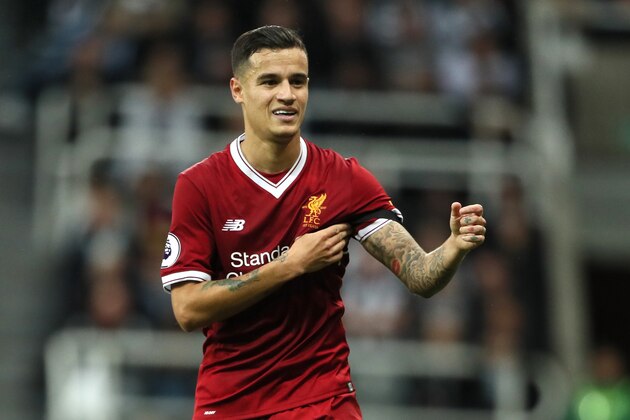 NEWCASTLE UPON TYNE, ENGLAND - OCTOBER 01: Philippe Coutinho of Liverpool reacts during the Premier League match between Newcastle United and Liverpool at St. James' Park on October 1, 2017 in Newcastle upon Tyne, England. (Photo by Matthew Ashton - AMA/Getty Images) NEWCASTLE UPON TYNE, ENGLAND - OCTOBER 01: Philippe Coutinho of Liverpool reacts during the Premier League match between Newcastle United and Liverpool at St. James' Park on October 1, 2017 in Newcastle upon Tyne, England. (Photo by Matthew Ashton - AMA/Getty Images)