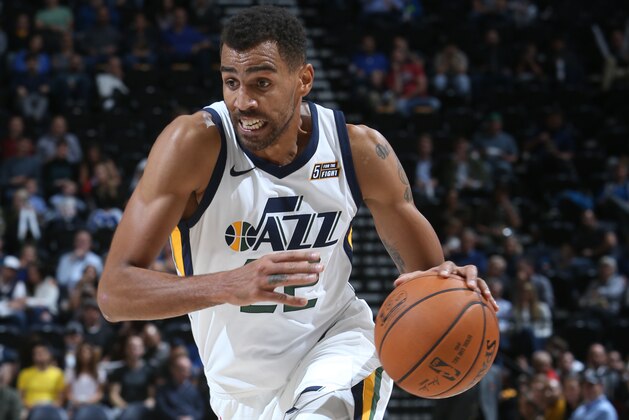 SALT LAKE CITY, UT - OCTOBER 4: Thabo Sefolosha #22 of the Utah Jazz handles the ball against the Maccabi Haifa during a preseason game on October 4, 2017 at vivint.SmartHome Arena in Salt Lake City, Utah. NOTE TO USER: User expressly acknowledges and agrees that, by downloading and or using this Photograph, User is consenting to the terms and conditions of the Getty Images License Agreement. Mandatory Copyright Notice: Copyright 2017 NBAE (Photo by Melissa Majchrzak/NBAE via Getty Images)