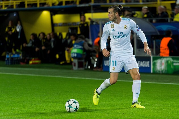 DORTMUND, GERMANY - SEPTEMBER 26: Gareth Bale of Real Madrid controls the ball during the UEFA Champions League group H match between Borussia Dortmund and Real Madrid at Signal Iduna Park on September 26, 2017 in Dortmund, Germany. (Photo by TF-Images/TF-Images via Getty Images)