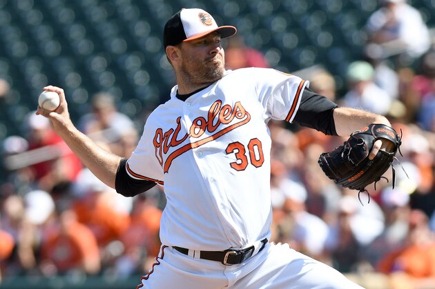 BALTIMORE, MD - SEPTEMBER 24:  Chris Tillman #30 of the Baltimore Orioles pitches against the Tampa Bay Rays at Oriole Park at Camden Yards on September 24, 2017 in Baltimore, Maryland.  (Photo by G Fiume/Getty Images)