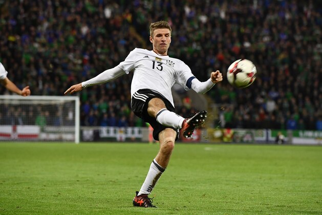 BELFAST, NORTHERN IRELAND - OCTOBER 05: Thomas Muller of Germany during the FIFA 2018 World Cup Qualifier between Northern Ireland and Germany at Windsor Park on October 5, 2017 in Belfast, Northern Ireland. (Photo by Charles McQuillan/Getty Images)