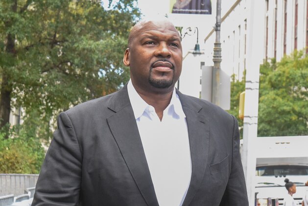 NEW YORK, NY - OCTOBER 10: Chuck Person exits the Federal Courthouse in Manhattan on October 10, 2017 in New York City. Several people associated with NCAA Basketball have been charged as part of a corruption ring. (Photo by Stephanie Keith/Getty Images)