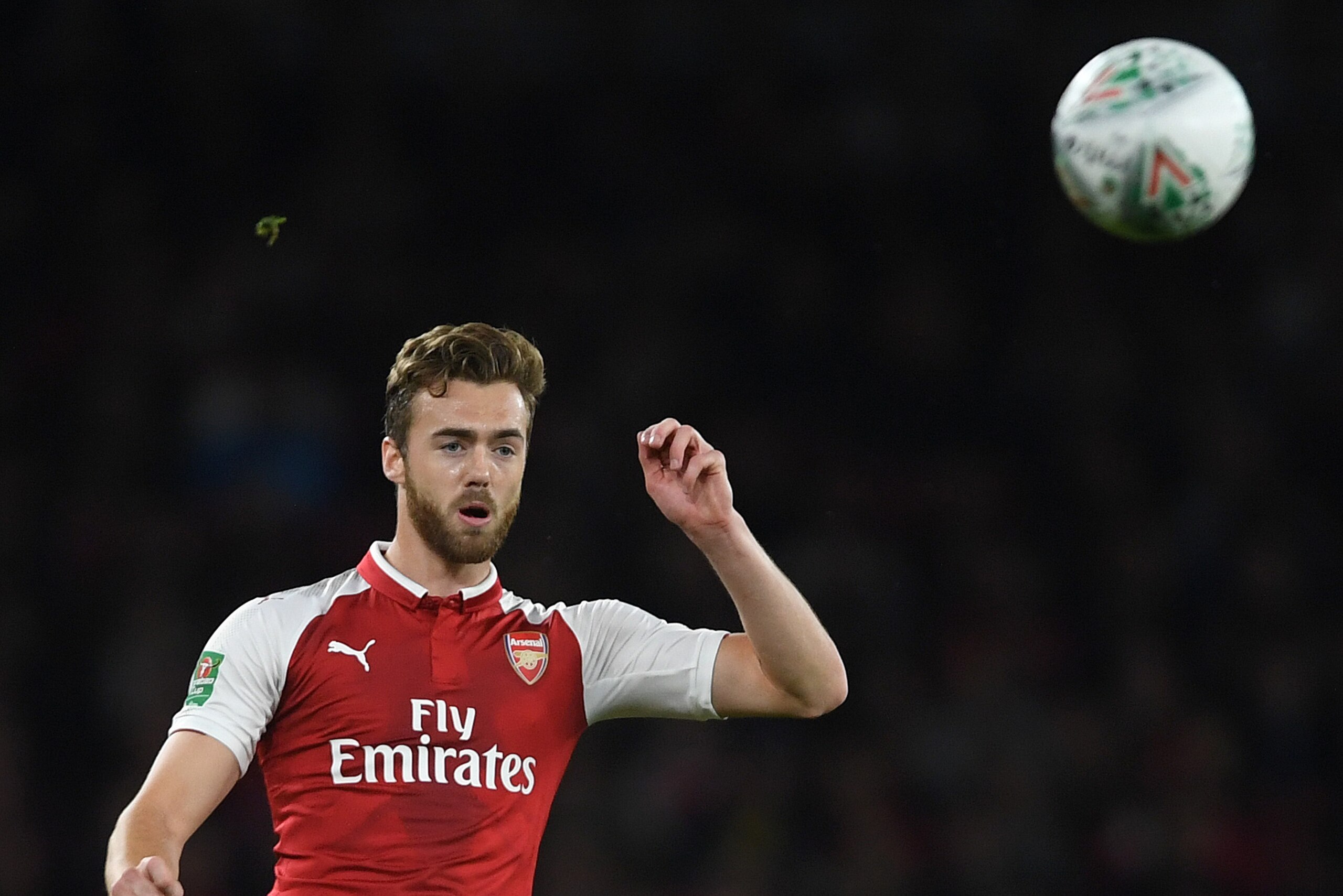 LONDON, ENGLAND - SEPTEMBER 20: Calum Chambers of Arsenal in action during the Carabao Cup Third Round match between Arsenal and Doncaster Rovers at Emirates Stadium on September 20, 2017 in London, England. (Photo by Mike Hewitt/Getty Images) LONDON, ENGLAND - SEPTEMBER 20: Calum Chambers of Arsenal in action during the Carabao Cup Third Round match between Arsenal and Doncaster Rovers at Emirates Stadium on September 20, 2017 in London, England. (Photo by Mike Hewitt/Getty Images)