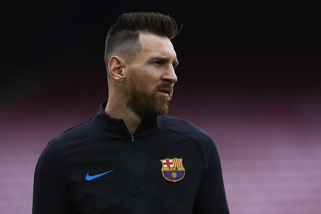 BARCELONA, SPAIN - OCTOBER 01:  Lionel Messi of Barcelona looks on prior to the La Liga match between Barcelona and Las Palmas at Camp Nou on October 1, 2017 in Barcelona, Spain.  (Photo by Manuel Queimadelos Alonso/Getty Images)