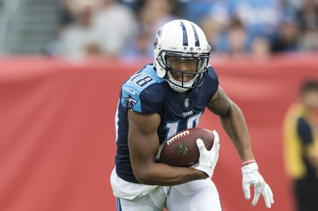 NASHVILLE, TN - SEPTEMBER 24:  Wide receiver Rishard Matthews #18 of the Tennessee Titans carries the ball during a NFL game against the Seattle Seahawks at Nissan Stadium on September 24, 2017 in Nashville, Tennessee.  (Photo by Ronald C. Modra/Sports Imagery/Getty Images)