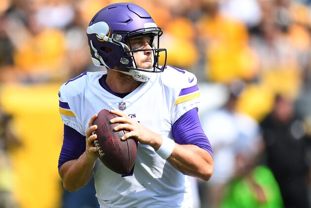 PITTSBURGH, PA - SEPTEMBER 17:  Case Keenum #7 of the Minnesota Vikings in action during the game against the Pittsburgh Steelers at Heinz Field on September 17, 2017 in Pittsburgh, Pennsylvania. (Photo by Joe Sargent/Getty Images)
