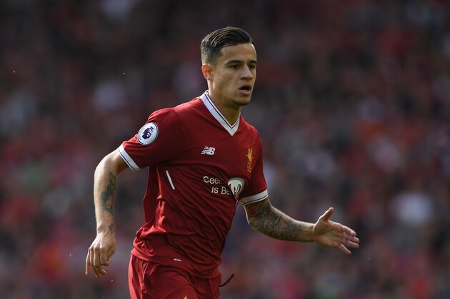 LIVERPOOL, ENGLAND - OCTOBER 14:  Philippe Coutinho of Liverpool during the Premier League match between Liverpool and Manchester United at Anfield on October 14, 2017 in Liverpool, England.  (Photo by Shaun Botterill/Getty Images)