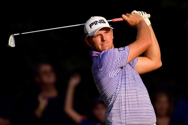 MONZA, ITALY - OCTOBER 14:  Matt Wallace of England plays a shot during the third round of the Italian Open at Golf Club Milano - Parco Reale di Monza on October 14, 2017 in Monza, Italy.  (Photo by Stuart Franklin/Getty Images)